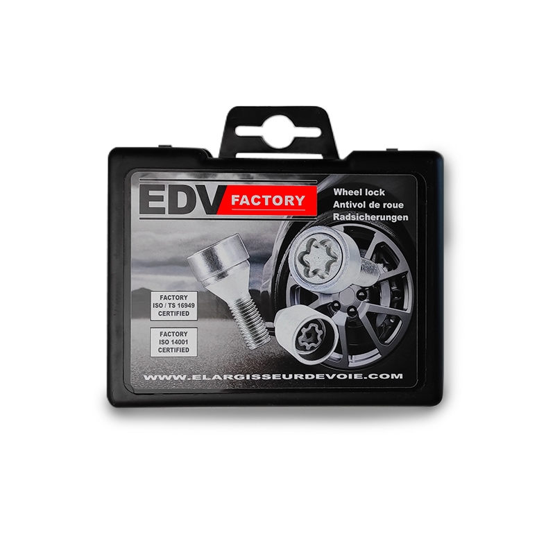 Boulon Antivol de roue EDV Factory ASSISE PLATE VIS Filetage M12x125 .Dispo  chez boulonderoue,com