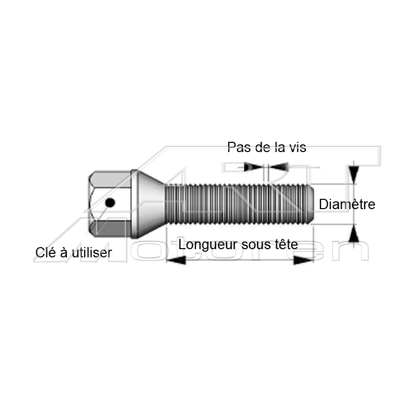 Capuchon de goujons de roue Audi, 5 pièces - 321601173AZ37OE - Pro